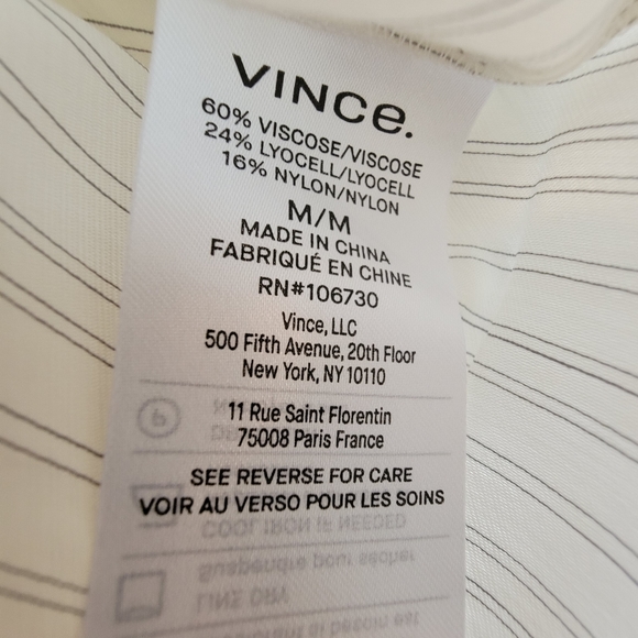 New) VINCE Antique Stripe Button DownStyle # V757712563 Size M - Picture 13 of 16